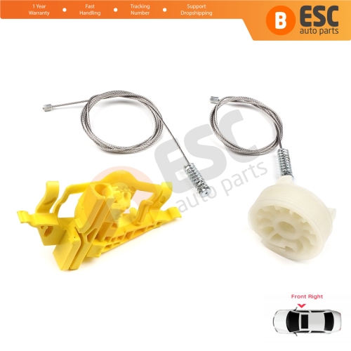 Window Regulator Repair Set Front Right Door for Ram ProMaster City 2015-2022 4-Door 68366052AA