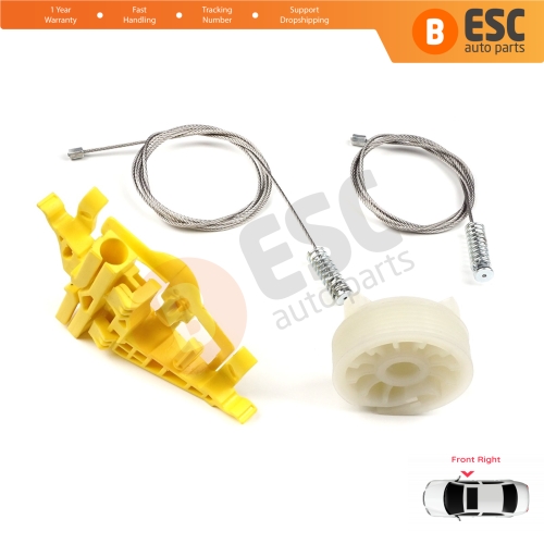 Window Regulator Repair Set Front Right Door for Ram ProMaster City 2015-2022 4-Door 68366052AA