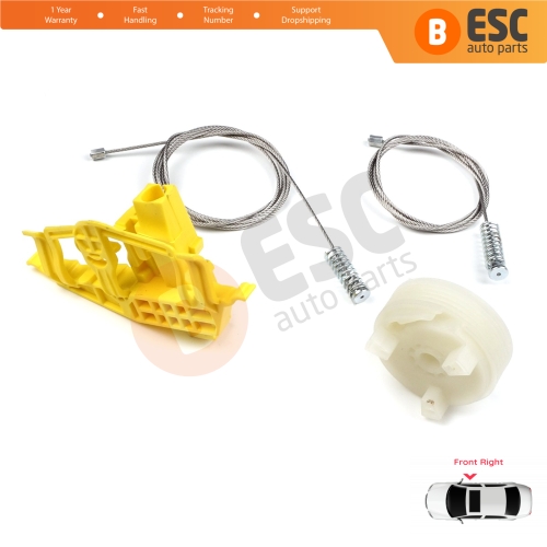 Window Regulator Repair Set Front Right Door for Ram ProMaster City 2015-2022 4-Door 68366052AA