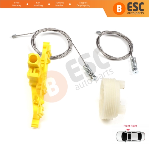 Window Regulator Repair Set Front Right Door for Ram ProMaster City 2015-2022 4-Door 68366052AA