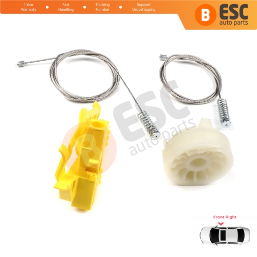 Window Regulator Repair Set Front Right Door for Ram ProMaster City 2015-2022 4-Door 68366052AA