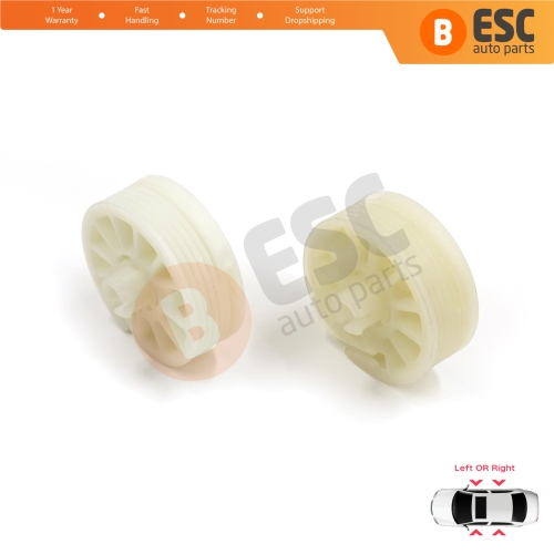 2 Pieces Window Regulator Wheel Pulley Drum Gear Sprocket Spool for Hyundai Elantra MD UD Sonata YF Tucson TL Kia Optima JF Sportage MK4 QL 82471D3011