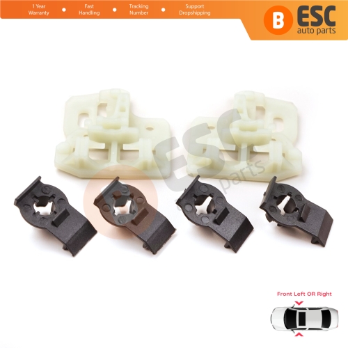 Window Regulator Repair Brackets Fixer Clips Front Left or Right Door for BMW X5 E53 2000-2006 51338254911 51338254781