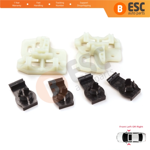 Window Regulator Repair Brackets Fixer Clips Front Left or Right Door for BMW X5 E53 2000-2006 51338254911 51338254781