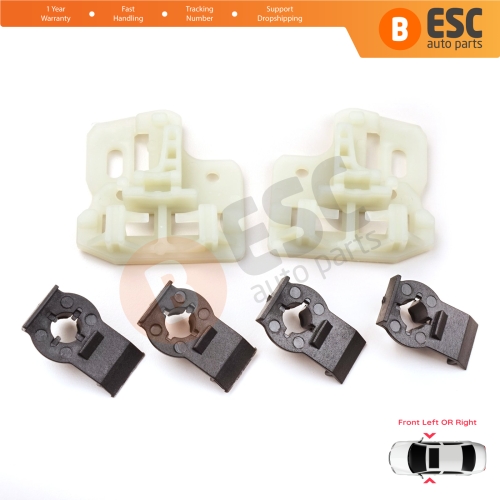 Window Regulator Repair Brackets Fixer Clips Front Left or Right Door for BMW X5 E53 2000-2006 51338254911 51338254781