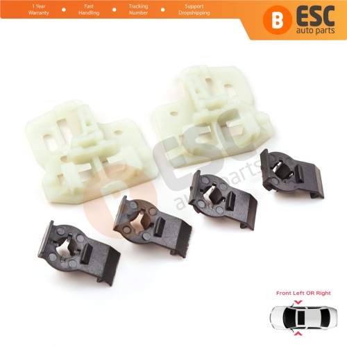Window Regulator Repair Brackets Fixer Clips Front Left or Right Door for BMW X5 E53 2000-2006 51338254911 51338254781