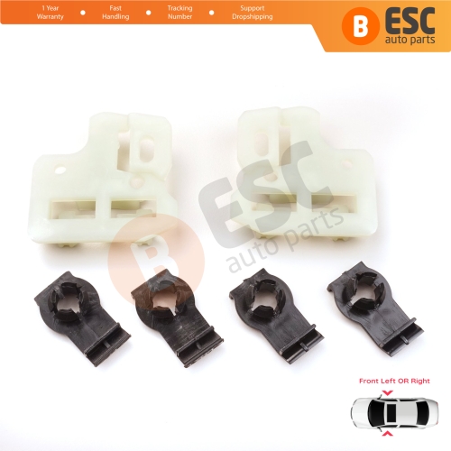 Window Regulator Repair Brackets Fixer Clips Front Left or Right Door for BMW X5 E53 2000-2006 51338254911 51338254781