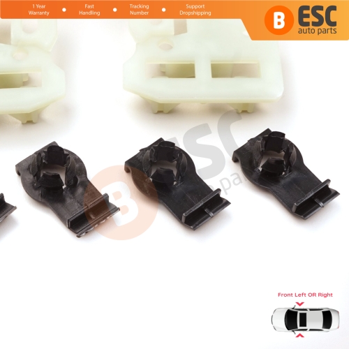Window Regulator Repair Brackets Fixer Clips Front Left or Right Door for BMW X5 E53 2000-2006 51338254911 51338254781