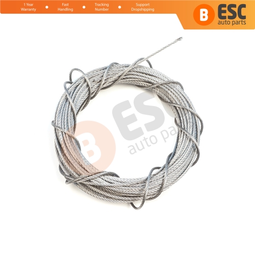 10 meter Window Regulator Repair Cable Steel Wire Rope 7x7 Diameter: 1.5 mm for Car Window Regulator