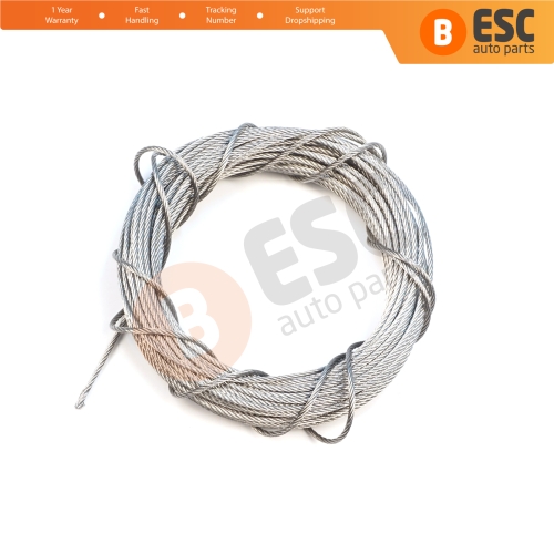 10 meter Window Regulator Repair Cable Steel Wire Rope 7x7 Diameter: 1.5 mm for Car Window Regulator