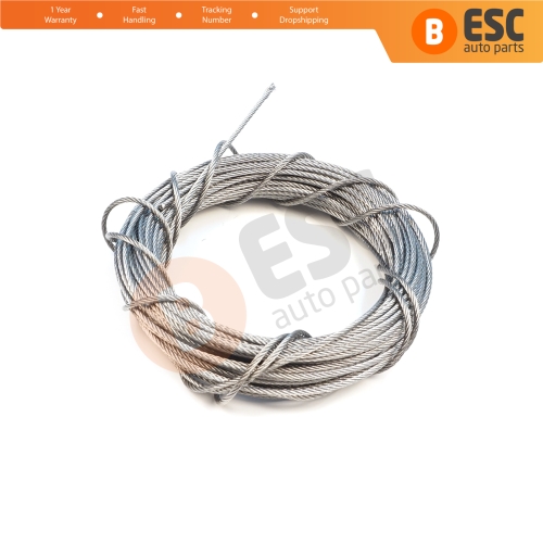 10 meter Window Regulator Repair Cable Steel Wire Rope 7x7 Diameter: 1.5 mm for Car Window Regulator