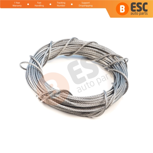 10 meter Window Regulator Repair Cable Steel Wire Rope 7x7 Diameter: 1.5 mm for Car Window Regulator