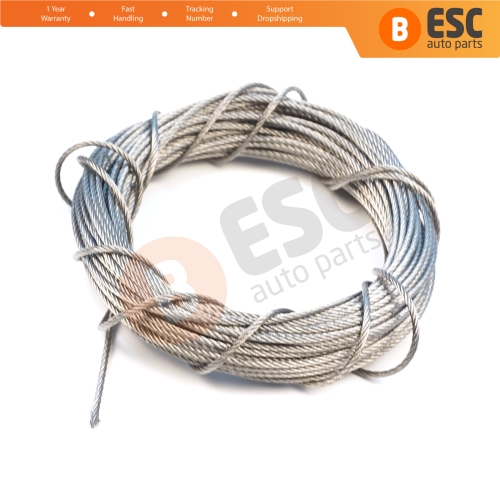 10 meter Window Regulator Repair Cable Steel Wire Rope 7x7 Diameter: 1.5 mm for Car Window Regulator
