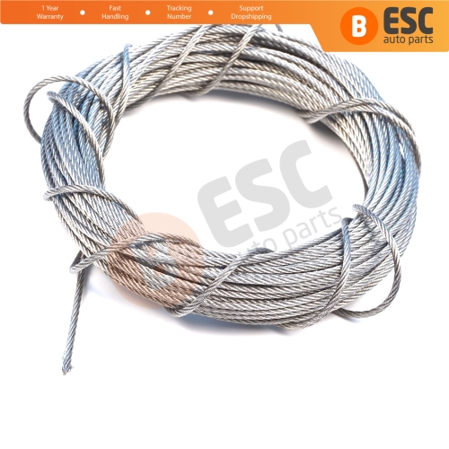 10 meter Window Regulator Repair Cable Steel Wire Rope 7x7 Diameter: 1.5 mm for Car Window Regulator