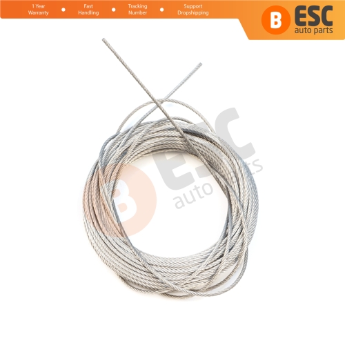 10 meter Window Regulator Repair Cable Steel Wire Rope 7x7 Diameter: 1.6 mm for Car Window Regulator