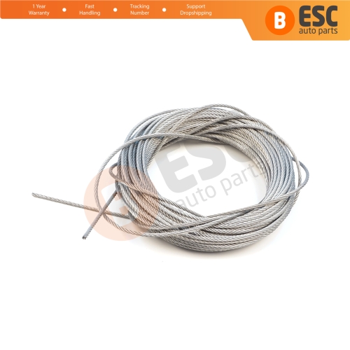 10 meter Window Regulator Repair Cable Steel Wire Rope 7x7 Diameter: 1.6 mm for Car Window Regulator