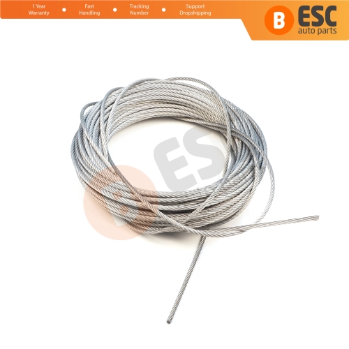 10 meter Window Regulator Repair Cable Steel Wire Rope 7x7 Diameter: 1.6 mm for Car Window Regulator