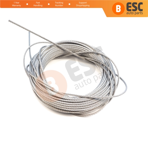 10 meter Window Regulator Repair Cable Steel Wire Rope 7x7 Diameter: 1.6 mm for Car Window Regulator