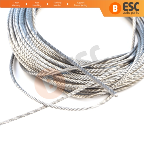 10 meter Window Regulator Repair Cable Steel Wire Rope 7x7 Diameter: 1.6 mm for Car Window Regulator