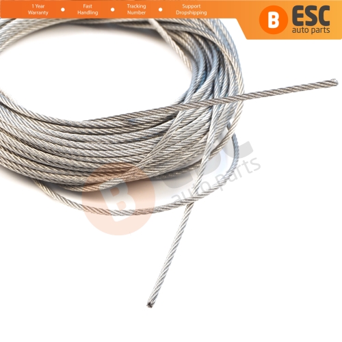 10 meter Window Regulator Repair Cable Steel Wire Rope 7x7 Diameter: 1.6 mm for Car Window Regulator
