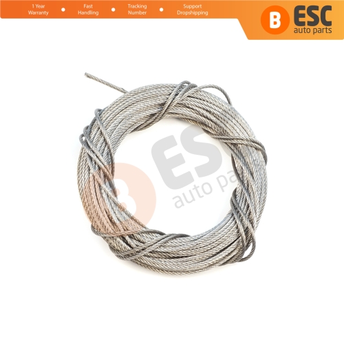 10 meter Window Regulator Repair Cable Steel Wire Rope 7x7 Diameter: 1.7 mm for Car Window Regulator