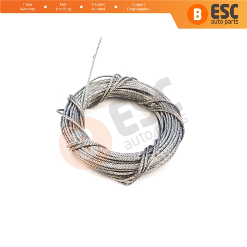 10 meter Window Regulator Repair Cable Steel Wire Rope 7x7 Diameter: 1.7 mm for Car Window Regulator