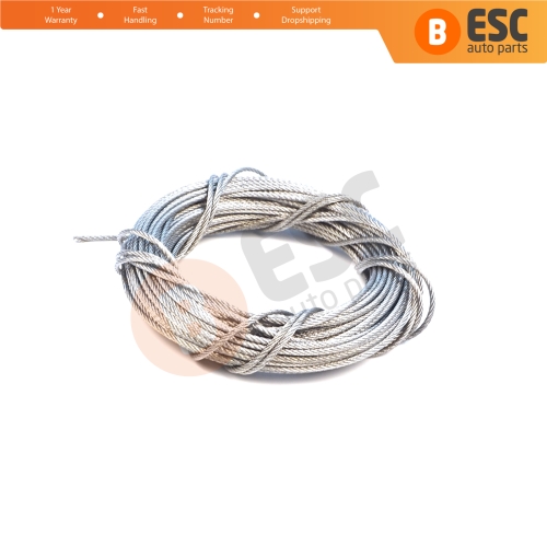 10 meter Window Regulator Repair Cable Steel Wire Rope 7x7 Diameter: 1.7 mm for Car Window Regulator