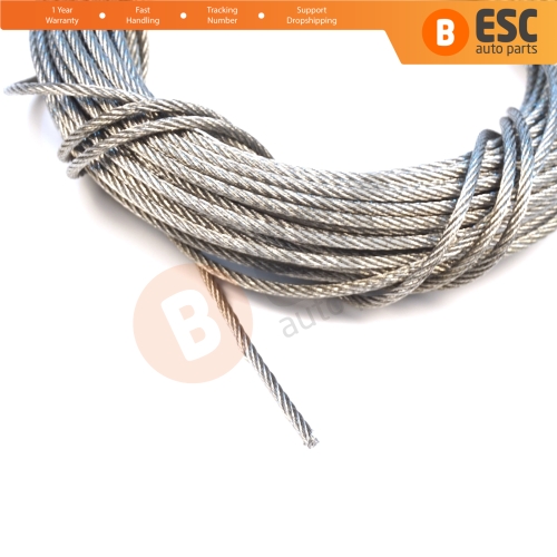 10 meter Window Regulator Repair Cable Steel Wire Rope 7x7 Diameter: 1.7 mm for Car Window Regulator