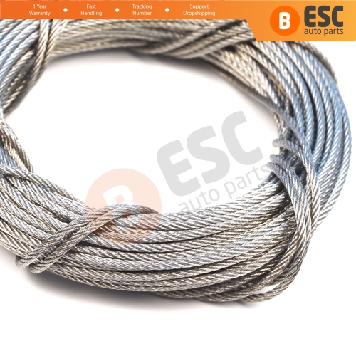 10 meter Window Regulator Repair Cable Steel Wire Rope 7x7 Diameter: 1.7 mm for Car Window Regulator
