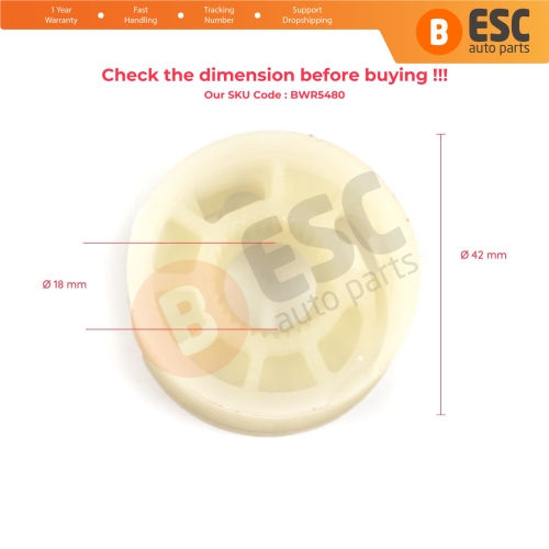 Window Regulator Repair Gear Reel Wheel Pulley Right 5C6837462 5C6839462 for VW Jetta MK6 A6 5C6