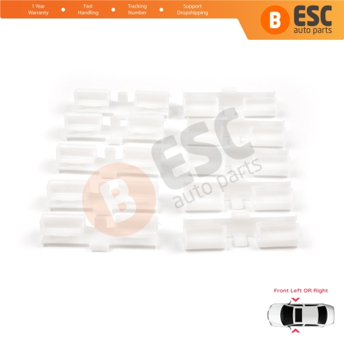 10 Pieces Window Regulator Repair Bracket Insert Clips Front Left or Right Door for Seat Toledo MK4 Skoda Rapid 2013-2019 5JA837461 5JA837462 