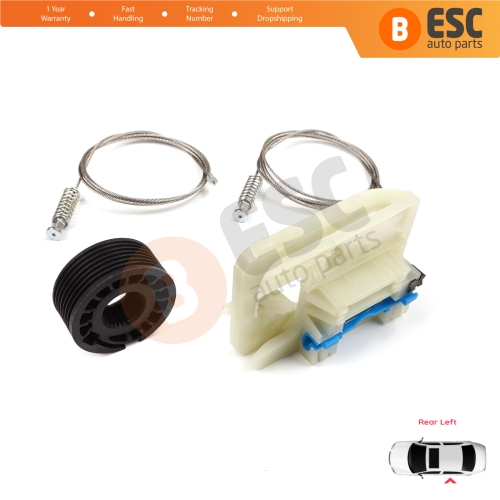 Power Window Regulator Repair Set Rear Left for Fiat Tipo MK2 356 357 Egea 2015-On 4/5 Door 52093915