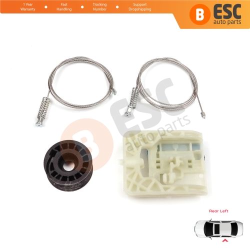 Power Window Regulator Repair Set Rear Left for Fiat Tipo MK2 356 357 Egea 2015-On 4/5 Door 52093915