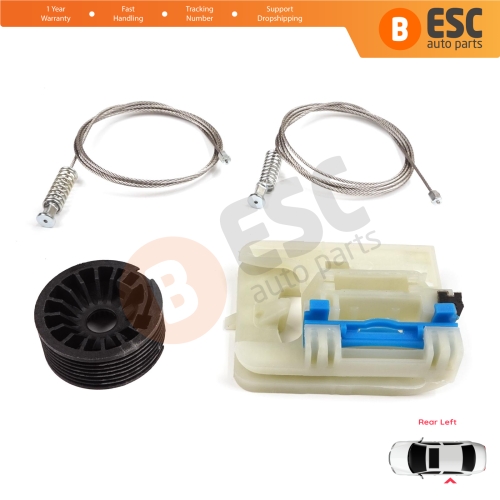 Power Window Regulator Repair Set Rear Left for Fiat Tipo MK2 356 357 Egea 2015-On 4/5 Door 52093915