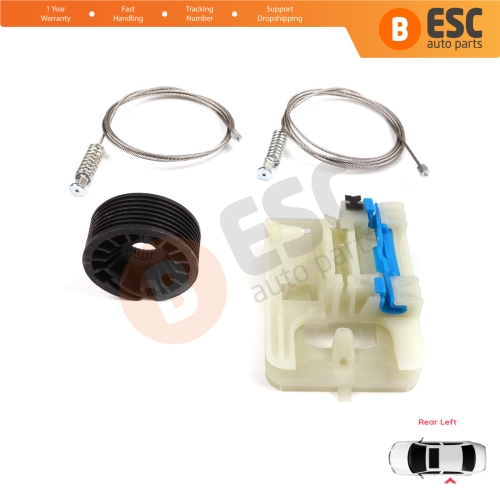Power Window Regulator Repair Set Rear Left for Fiat Tipo MK2 356 357 Egea 2015-On 4/5 Door 52093915