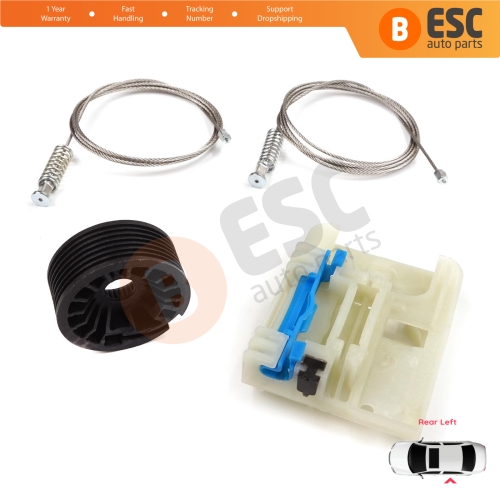 Power Window Regulator Repair Set Rear Left for Fiat Tipo MK2 356 357 Egea 2015-On 4/5 Door 52093915