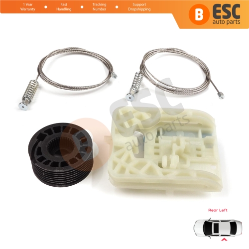 Power Window Regulator Repair Set Rear Left for Fiat Tipo MK2 356 357 Egea 2015-On 4/5 Door 52093915