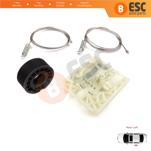 Power Window Regulator Repair Set Rear Left for Fiat Tipo MK2 356 357 Egea 2015-On 4/5 Door 52093915