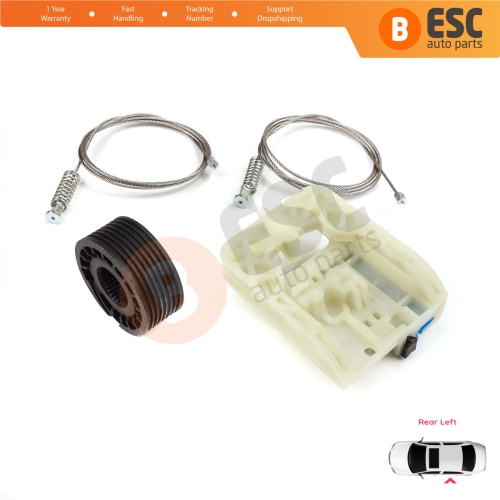 Power Window Regulator Repair Set Rear Left for Fiat Tipo MK2 356 357 Egea 2015-On 4/5 Door 52093915