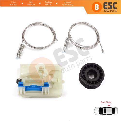 Power Window Regulator Repair Set Rear Right for Fiat Tipo MK2 356 357 Egea 2015-On 4/5 Door 52093914