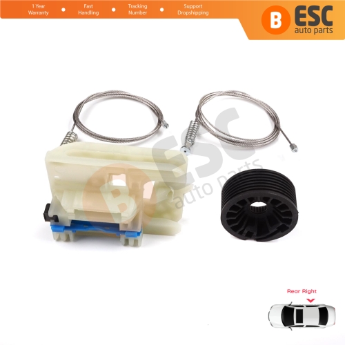 Power Window Regulator Repair Set Rear Right for Fiat Tipo MK2 356 357 Egea 2015-On 4/5 Door 52093914