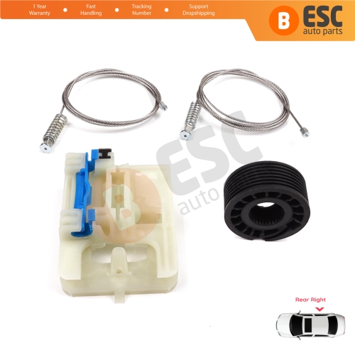 Power Window Regulator Repair Set Rear Right for Fiat Tipo MK2 356 357 Egea 2015-On 4/5 Door 52093914