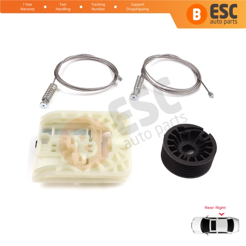 Power Window Regulator Repair Set Rear Right for Fiat Tipo MK2 356 357 Egea 2015-On 4/5 Door 52093914