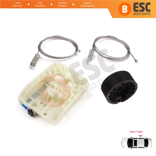 Power Window Regulator Repair Set Rear Right for Fiat Tipo MK2 356 357 Egea 2015-On 4/5 Door 52093914