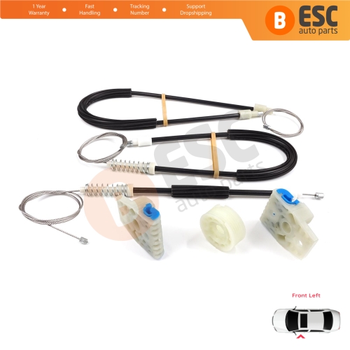 Power Window Regulator Repair Kit Front Left for VW Passat B7 362 365 2010-2014 CC A32 A33 2011-2020 3AA837755