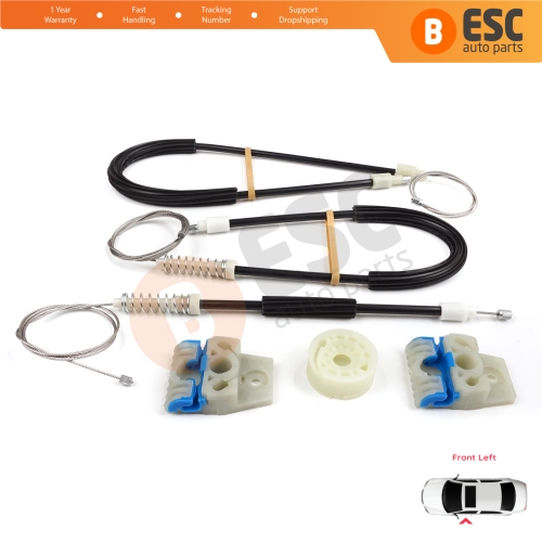 Power Window Regulator Repair Kit Front Left for VW Passat B7 362 365 2010-2014 CC A32 A33 2011-2020 3AA837755