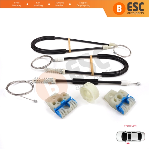 Power Window Regulator Repair Kit Front Left for VW Passat B7 362 365 2010-2014 CC A32 A33 2011-2020 3AA837755