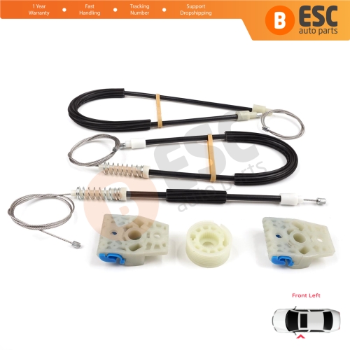 Power Window Regulator Repair Kit Front Left for VW Passat B7 362 365 2010-2014 CC A32 A33 2011-2020 3AA837755