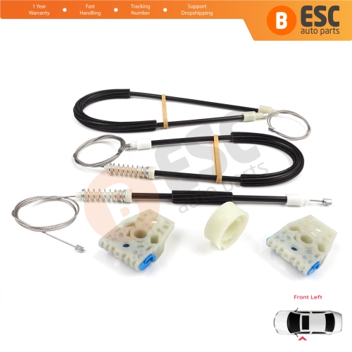 Power Window Regulator Repair Kit Front Left for VW Passat B7 362 365 2010-2014 CC A32 A33 2011-2020 3AA837755