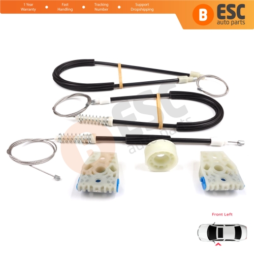 Power Window Regulator Repair Kit Front Left for VW Passat B7 362 365 2010-2014 CC A32 A33 2011-2020 3AA837755
